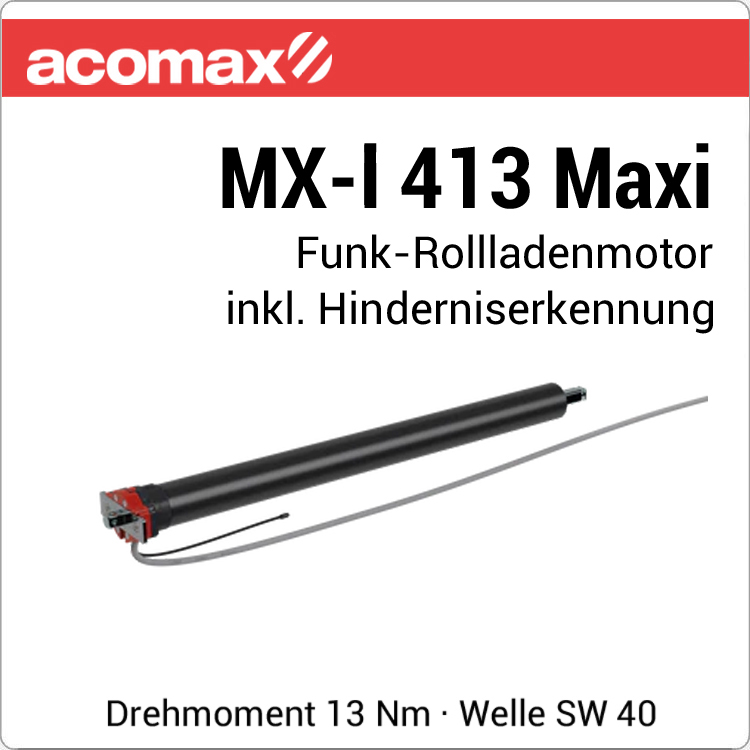 MX-I 413 Maxi Funk-Rollladenmotor 13 Nm 230V MX-I 413 Maxi Funk-Rollladenmotor 13 Nm 230V von ACOMAX