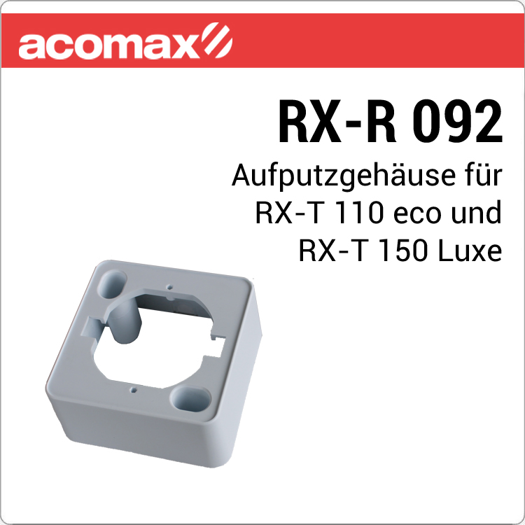 RX-R 092 Aufputzrahmen 1-fach a. P. RX-R 092 Aufputzrahmen 1-fach a. P. von ACOMAX