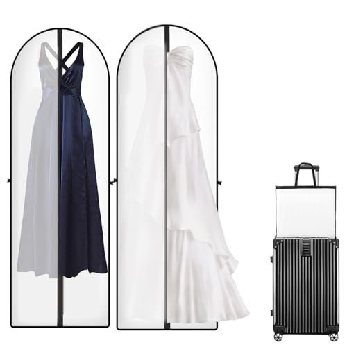 Kleidersack Lang Staub für Kleidung Dress - 60 x 180cm 2 Stück Kleiderhülle Faltbare mit Griff - Anzug Abendkleider Hemden Jacken von ACONDE