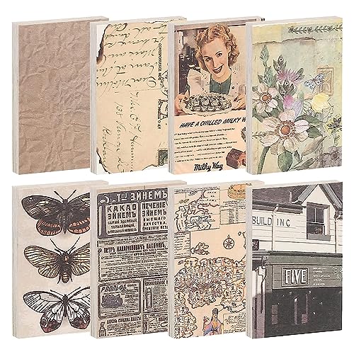480 Stück Ästhetische Scrapbook Papier, Mini Ästhetik Scrapbook Papierbuch, Vintage Scrapbook Zubehör, für Scrapbooking, Albumdekoration, 8 Stile von ACONDE