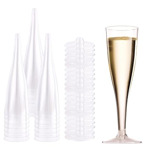 ACONDE 20 Stück Sektgläser, 175mm Champagner Gläser, Durchsichtige Champagnergläser, Champagnergläser, Sektkelch Sektflöten, Sektglas, für Hochzeiten,Geburtstage & Partys von ACONDE