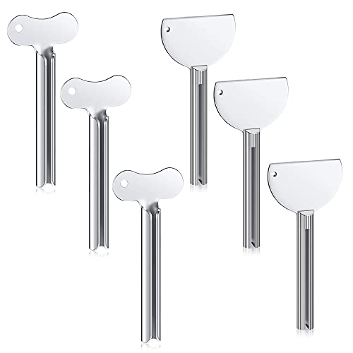 ACONDE Tubenquetscher 6 Stück, Edelstahl Zahnpasta Tubenpresse für Handcreme und Senf Tubular Goods, Silber von ACONDE