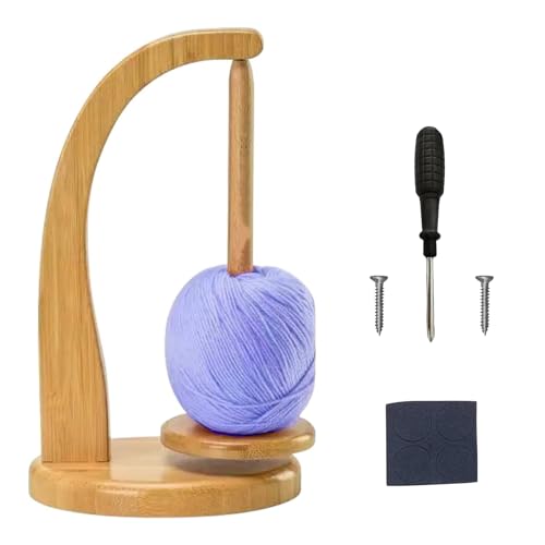 ACONDE Wollabwickler, Wollhaspel Rotierender Yarn, Winder Magnetischer Garnrollenhalter, Yarn Winder Garnrollenhalter, für Häkel- und Strickzubehör-Geschenke (Holzfarbe) von ACONDE