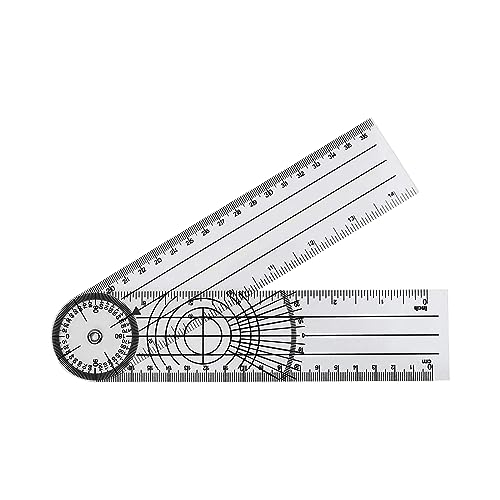 Winkelmesser, Goniometer Physiotherapie, Goniometer, PVC Medizinischer Winkelmesser, 360° Winkel Transparenter Gelenkmesser, 38cm Spinal Lineal Winkellineal, für Physiotherapie, Sporttherapie von ACONDE