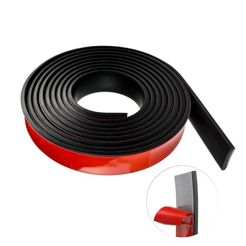 Gummistreifen selbstklebend 25mm(B) x3mm (D) x300cm(L), Neopren Gummimatte Gummiplatte, Vollgummi Gummiprofil, für DIY-Dichtungen, Abdeckung, Bodenbeläge Schutz, Isolation, Anti-Vibration, Anti-Rutsch von ACONDE