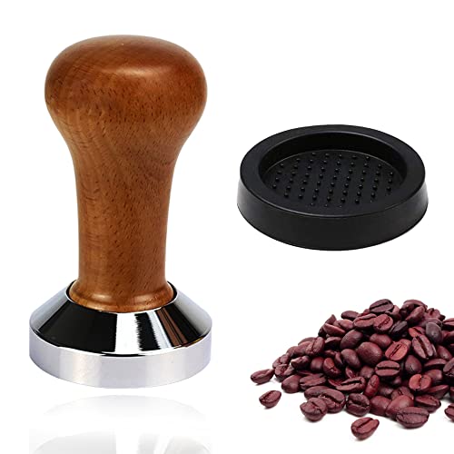 Kaffee Tamper, 304Edelstahl in Lebensmittelqualität, Espresso Tamper mit Silikon Pad, 51 mm von ACONDE