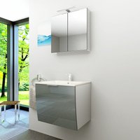 AcquaVapore Badmöbel Set Gently 1 V1 Weiß/Grau MDF Waschtisch 60cm JA mit 1x 5W LED-Strahler AcquaVapore Badmöbel Set Gently 1 V1 Weiß/Grau MDF Waschtisch 60cm JA mit 1x 5W LED-Strahler von ACQUAVAPORE