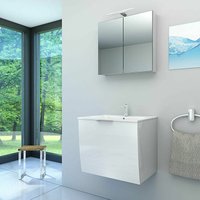 Acquavapore - Badmöbel Set Gently 1 V1 Weiß mdf Waschtisch 60cm ja mit 1x 5W LED-Strahler Acquavapore - Badmöbel Set Gently 1 V1 Weiß mdf Waschtisch 60cm ja mit 1x 5W LED-Strahler von ACQUAVAPORE