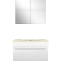 Acquavapore - Badmöbel Set Gently 3 V1 Weiß mdf Waschtisch 70cm ohne LED-Beleuchtung von ACQUAVAPORE