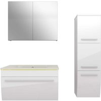 Acquavapore - Badmöbel Set Gently 3 V2-R Weiß Badezimmermöbel Badspiegel Waschtisch 80 cm ohne LED-Beleuchtung Acquavapore - Badmöbel Set Gently 3 V2-R Weiß Badezimmermöbel Badspiegel Waschtisch 80 cm ohne LED-Beleuchtung von ACQUAVAPORE