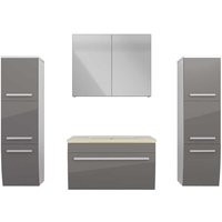 Acquavapore - Badmöbel Set Gently 3 V3 Weiß/Grau Badezimmermöbel Badspiegel Waschtisch 70 cm ohne LED-Beleuchtung Acquavapore - Badmöbel Set Gently 3 V3 Weiß/Grau Badezimmermöbel Badspiegel Waschtisch 70 cm ohne LED-Beleuchtung von ACQUAVAPORE