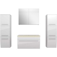 Acquavapore - Badmöbel Set Gently 3 V3 Weiß Badezimmermöbel Badspiegel Waschtisch 70 cm mit 1x 5W led / Energiebox von ACQUAVAPORE