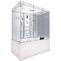 Acquavapore - Kombination Badewanne Dusche K80-WS-EH-B-EC-EA Duschtempel 180x100 cm 2K Scheibenversiegelung Acquavapore - Kombination Badewanne Dusche K80-WS-EH-B-EC-EA Duschtempel 180x100 cm 2K Scheibenversiegelung von ACQUAVAPORE