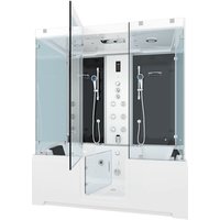 Acquavapore - Kombination Badewanne Dusche K88-SW-TH-B-EC-EA Duschtempel 180x100 cm 2K Scheibenversiegelung von ACQUAVAPORE