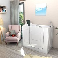 Sitzbadewanne Senioren Wanne Sitzwanne mit Tür S08-B 110x68cm - Weiß von ACQUAVAPORE