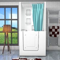 Acquavapore - Seniorendusche und Kombination Wanne mit Whirlpool S02D-WP-B-R 100x78x205cm Acquavapore - Seniorendusche und Kombination Wanne mit Whirlpool S02D-WP-B-R 100x78x205cm von ACQUAVAPORE