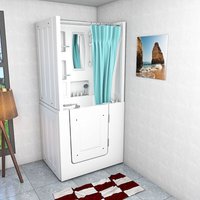 Acquavapore - Seniorendusche und Kombination Wanne mit Whirlpool S02D-WP-TH-C-R 100x78x205cm Acquavapore - Seniorendusche und Kombination Wanne mit Whirlpool S02D-WP-TH-C-R 100x78x205cm von ACQUAVAPORE