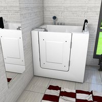 Acquavapore - Sitzbadewanne Senioren Sitzwanne mit Tür S02-TH-A-R 78x100cm von ACQUAVAPORE
