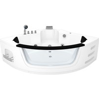 Acquavapore - Whirlpool Pool Badewanne Eckwanne Wanne W05R-SC 140x140cm mit Radio+Farblicht, aktive Schlauch-Reinigung von ACQUAVAPORE