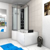 Acquavapore - Whirlpool Wanne Duschtempel Dusche Duschkabine K50-R03-WP-EC 100x170 cm mit 2K Scheiben Versiegelung Acquavapore - Whirlpool Wanne Duschtempel Dusche Duschkabine K50-R03-WP-EC 100x170 cm mit 2K Scheiben Versiegelung von ACQUAVAPORE