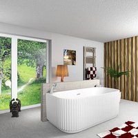 Acquavapore - freistehende Badewanne Wanne Acryl F07 170x80cm Armatur wählbar Komfort-Armatur Acquavapore - freistehende Badewanne Wanne Acryl F07 170x80cm Armatur wählbar Komfort-Armatur von ACQUAVAPORE
