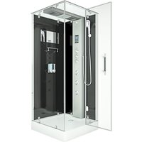 Dampfdusche Duschtempel Sauna Dusche Duschkabine D38-03R3-EC 80x80 cm mit 2K Scheiben Versiegelung von ACQUAVAPORE