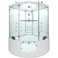Dampfdusche Whirlpool Dusche Duschkabine K60-WS-TH-EC-SC 140x140cm Schlauchreinigung+Scheibenversiegelung von ACQUAVAPORE