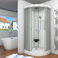 Duschkabine Fertigdusche Dusche Komplettkabine D10-00M0-EC 80x80 cm mit 2K Scheiben Versiegelung Duschkabine Fertigdusche Dusche Komplettkabine D10-00M0-EC 80x80 cm mit 2K Scheiben Versiegelung von ACQUAVAPORE