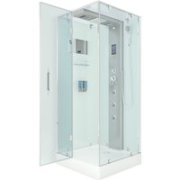 Duschkabine Komplettdusche Fertigdusche Dusche D38-20L0-EC 100x100 cm mit 2K Scheiben Versiegelung von ACQUAVAPORE