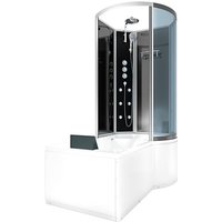 Kombination Badewanne Dusche K50-L32-EC Duschtempel 170x100 cm von ACQUAVAPORE