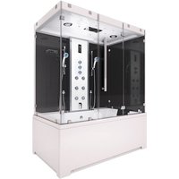 Kombination Badewanne Dusche K80-SW-TH-C-SC-EA Duschtempel 180x100 cm aktive Schlauch-Reinigung von ACQUAVAPORE