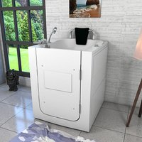 Senioren Wanne Sitzbadewanne Sitzwanne Whirlpool mit Tür Pool S10-TH-WP - Weiß von ACQUAVAPORE