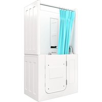 Acquavapore - Seniorendusche und Sitzwanne Kombination Wanne mit Tür S08D-TH-C-R 110x68x205cm von ACQUAVAPORE