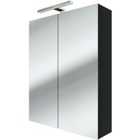 Spiegelschrank Badspiegel Badezimmer Spiegel City 60cm Esche schwarz ja mit 1x 5W LED-Strahler - Acquavapore von ACQUAVAPORE