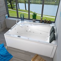 Whirlpool Pool Badewanne Wanne W12H-C-SC 180x135cm - Weiß von ACQUAVAPORE