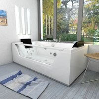 Whirlpool mit Reinigungsfunktion Pool Badewanne Wanne Acquavapore W83-A-SC 90x180 aktive Schlauch-Reinigung +70.-€ - Weiß von ACQUAVAPORE