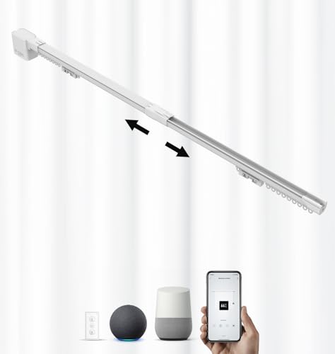 ACRIMO Erweiterbares Motorisiertes Gardinenschienensystem, Breite 1,5-2,6 Meter, Zentrale Vorhangöffnung, WiFi-Motor und Fernbedienung, Kompatibel mit Google Home, Alexa und der Tuya Smart App. ACRIMO Erweiterbares Motorisiertes Gardinenschienensystem, Breite 1,5-2,6 Meter, Zentrale Vorhangöffnung, WiFi-Motor und Fernbedienung, Kompatibel mit Google Home, Alexa und der Tuya Smart App. von ACRIMO