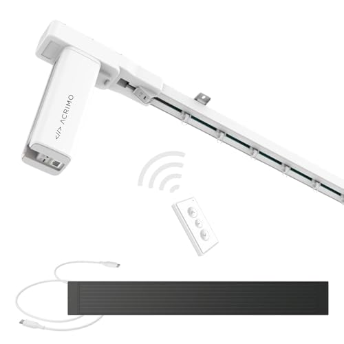 ACRIMO Motorisierte Gardinenschiene, Intelligentes Schienenset für Vorhänge mit Stromversorgung über Solarpanel und optionalem Wandstecker, Länge 2 Meter ACRIMO Motorisierte Gardinenschiene, Intelligentes Schienenset für Vorhänge mit Stromversorgung über Solarpanel und optionalem Wandstecker, Länge 2 Meter von ACRIMO