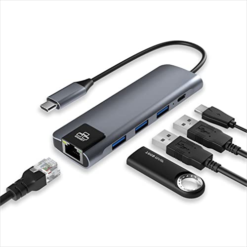 ACROPAQ - USB-C Hub - LAN RJ45, USB-C, USB 3.0, 5-in-1 - Aluminium von ACROPAQ