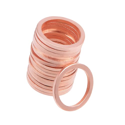 ACROPIX 20 Stück M14 x 18 mm x 1,5 mm Kupfer flache Unterlegscheibe Dichtungsring für Schraubenbolzen Mutter Autoteile ACROPIX 20 Stück M14 x 18 mm x 1,5 mm Kupfer flache Unterlegscheibe Dichtungsring für Schraubenbolzen Mutter Autoteile von ACROPIX