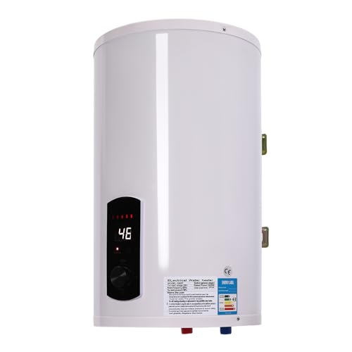 ACROSSPART 2000W Elektrischer Warmwasserspeicher 50 Liter Vertikaler Wandhängend Warmwasserbereiter Warmwasserboiler mit LED-Bildschirm und Handbrause 25-75°C Einstellbare Temperatur ACROSSPART 2000W Elektrischer Warmwasserspeicher 50 Liter Vertikaler Wandhängend Warmwasserbereiter Warmwasserboiler mit LED-Bildschirm und Handbrause 25-75°C Einstellbare Temperatur von ACROSSPART