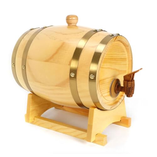 ACROSSPART 3 Liter Holzfass mit Bock und Zapfhahn Kiefernweinfass Fass Schnapsfass Weinfass Whiskyfass Holzfass Deko von ACROSSPART