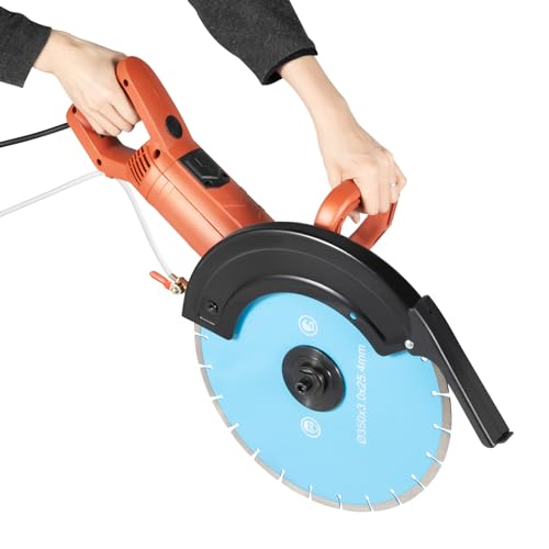 ACROSSPART 3000W Elektrische Betonsäge Steinsäge Nassschneider Steintrennmaschine Nassschneider 350 mm Scheibendurchmesser Sägeblatt Leistungsstarke Elektrische Betonsäge von ACROSSPART