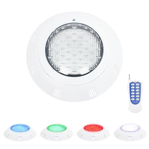 ACROSSPART 36W 12V RGB Poolbeleuchtung Unterwasser Led Pool mit Fernbedienung Unterwasser Licht Pool Lichter Unterwasser für Schwimmbad & Brunnen[Energieklasse A] von ACROSSPART