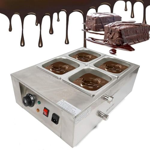 ACROSSPART 4-Topf Schokoladenschmelzgerät Temperiergerät Schokolade Schokoladenschmelzer Elektrisch Schokoladenschmelzgerät 30℃~80℃ Temperiergerät von ACROSSPART