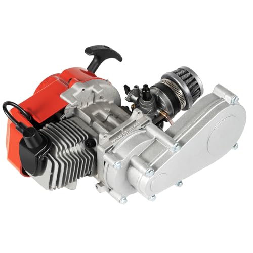 ACROSSPART 49ccm 2Takt Pocket Bike Motor Aluminum Hub Dirtbike Motor 3,5PS Pocket Bike Mini ATV Quad Mit CVT Getriebe Vergaser von ACROSSPART