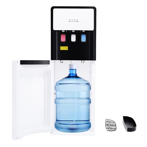 ACROSSPART Bodenstehender Wasserspender Kalt Heiß Doppelfunktion Elektrisch Heißwasserspender Heißwasserspender mit Thermostat-Schutzfunktion Water Dispenser für Büro, Häuser, Küchen von ACROSSPART
