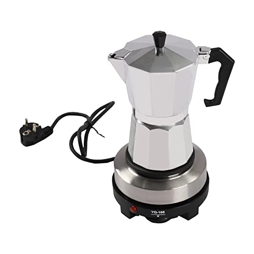 ACROSSPART Elektrische Espressomaschine, Mokkakanne mit Elektrische Heizplatte, Esspressokaffeemaschine Klein, Einstellbare Temperatur Camping Kaffeemaschine (6 Tassen) von ACROSSPART