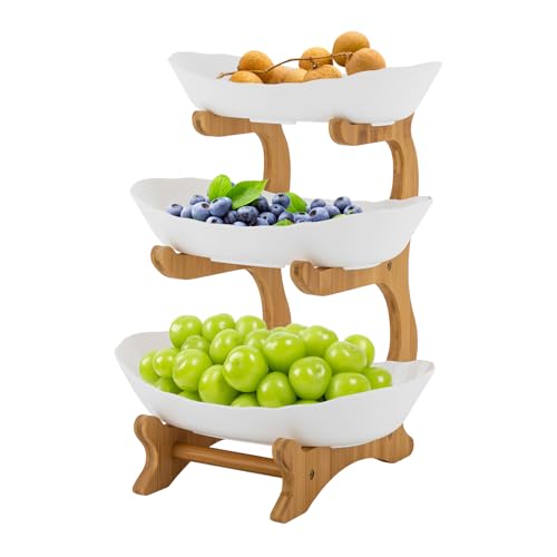 ACROSSPART Etagere Obst 3 Stöckig Obstschale Keramik Obst Etagere Universal 3-stufiges Tablett Mit Ständer Für Dessertsnacks Obst Geburtstag Party ACROSSPART Etagere Obst 3 Stöckig Obstschale Keramik Obst Etagere Universal 3-stufiges Tablett Mit Ständer Für Dessertsnacks Obst Geburtstag Party von ACROSSPART