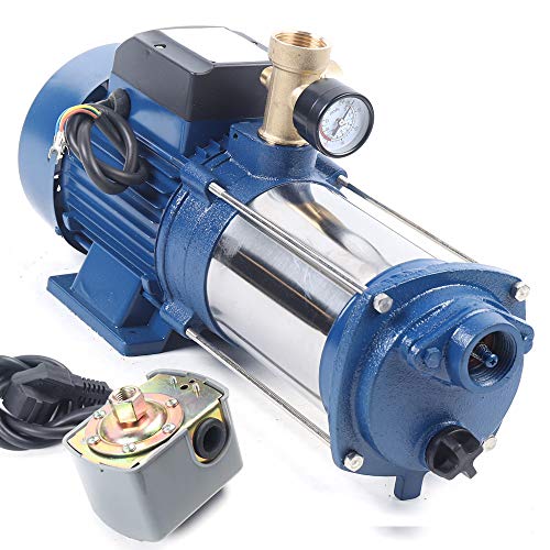 ACROSSPART Gartenpumpe 2200W 4000L/h Kreiselpumpe Jetpumpe Wasserpumpe Centrifuga Hauswasserwerk Pumpe Edelstahl IP44 von ACROSSPART